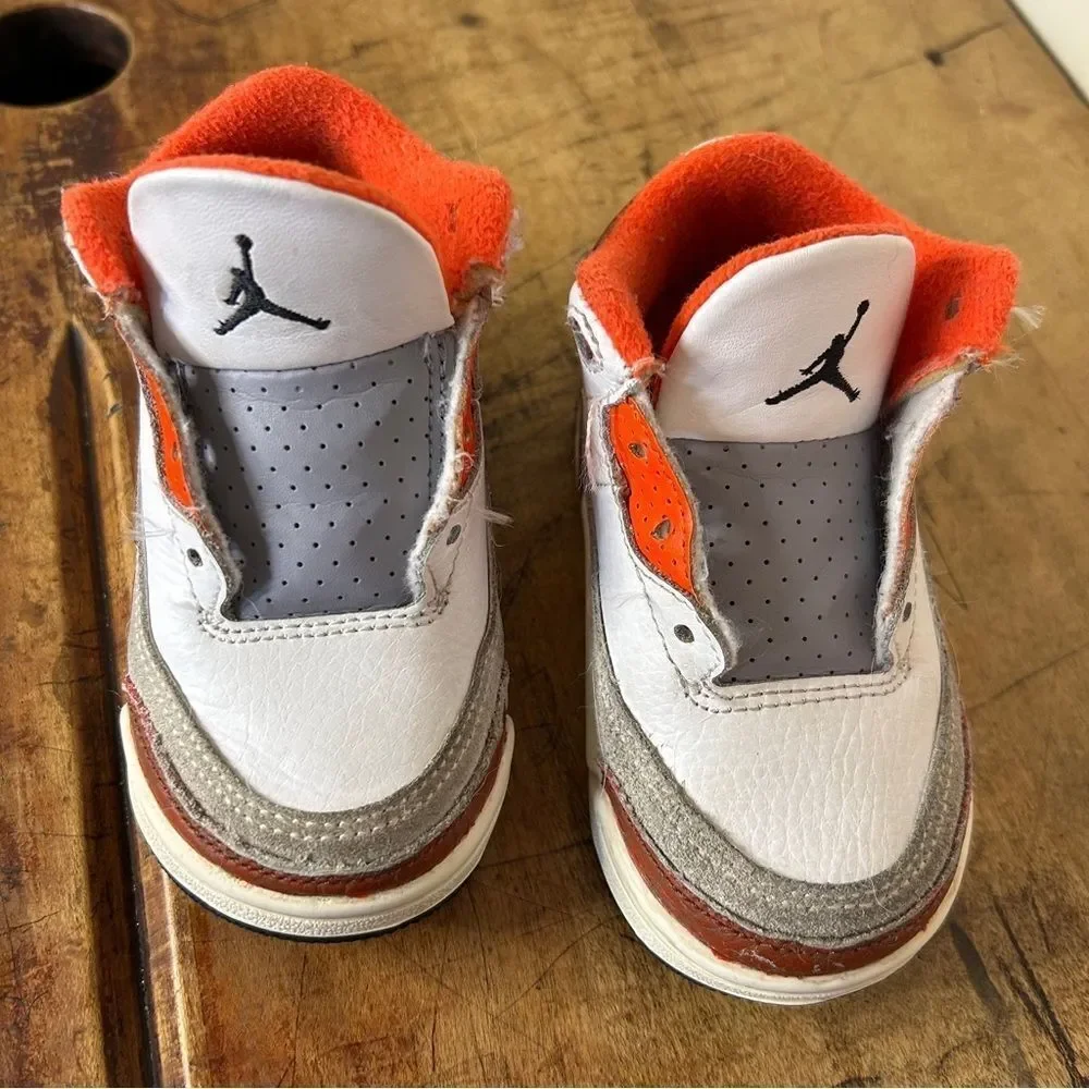 Air Jordan 3 Retro GS Mars Stone toddler baby sz 6C no laces DV7026-108